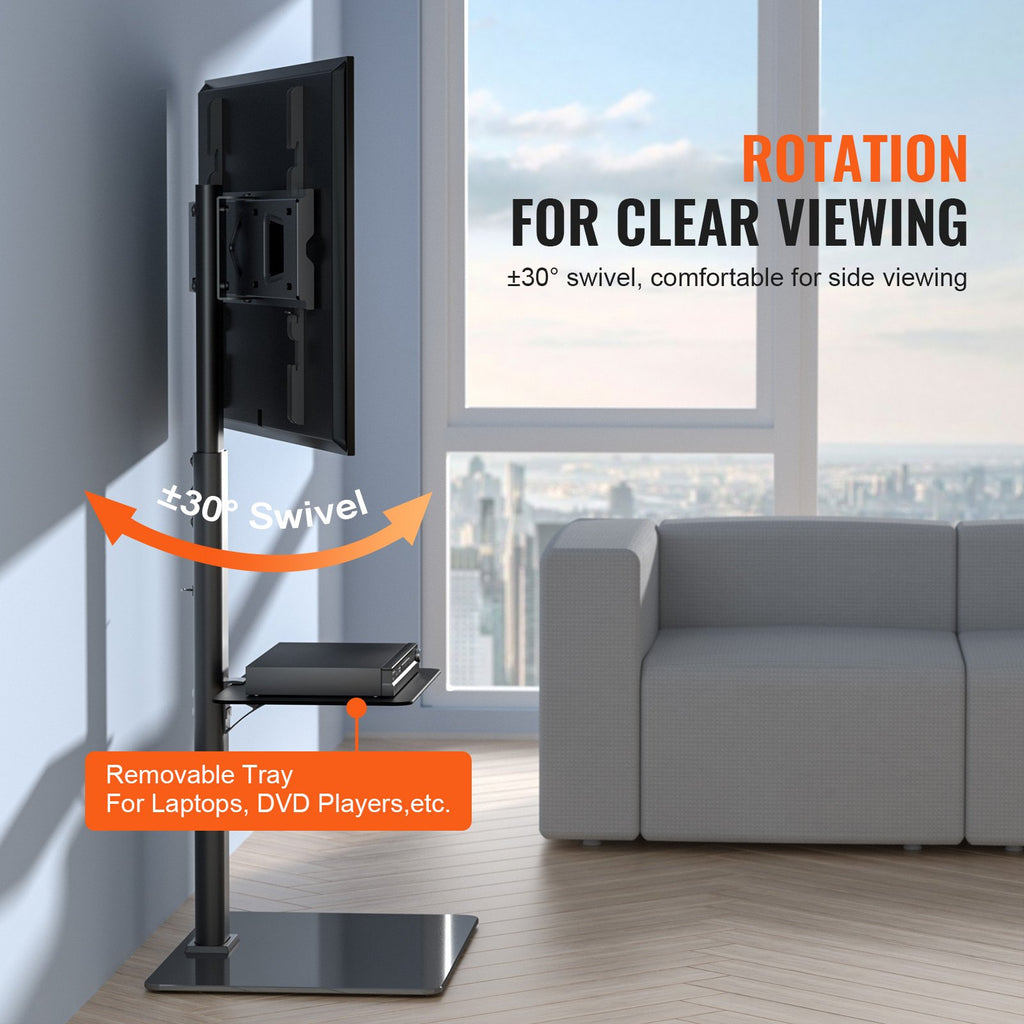 Swivel TV Stand Mount 32-65 Inch | Height Adjustable Floor Stand