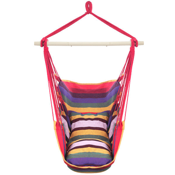 The Rainbow Hanging Chair with Cushions