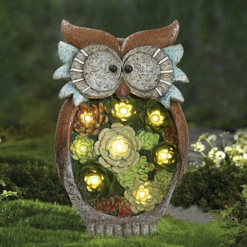 Solar Owl Garden Light