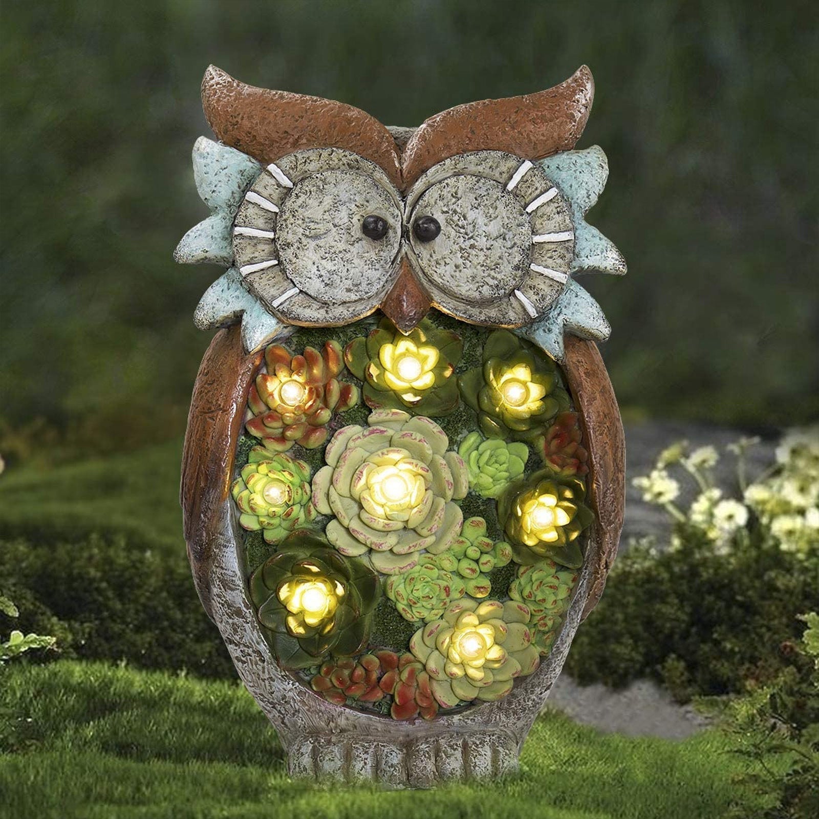 Solar Owl Garden Light
