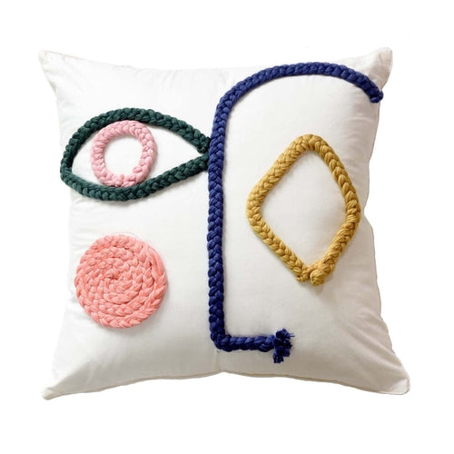 Hand-Woven Cotton Throw Pillow Case