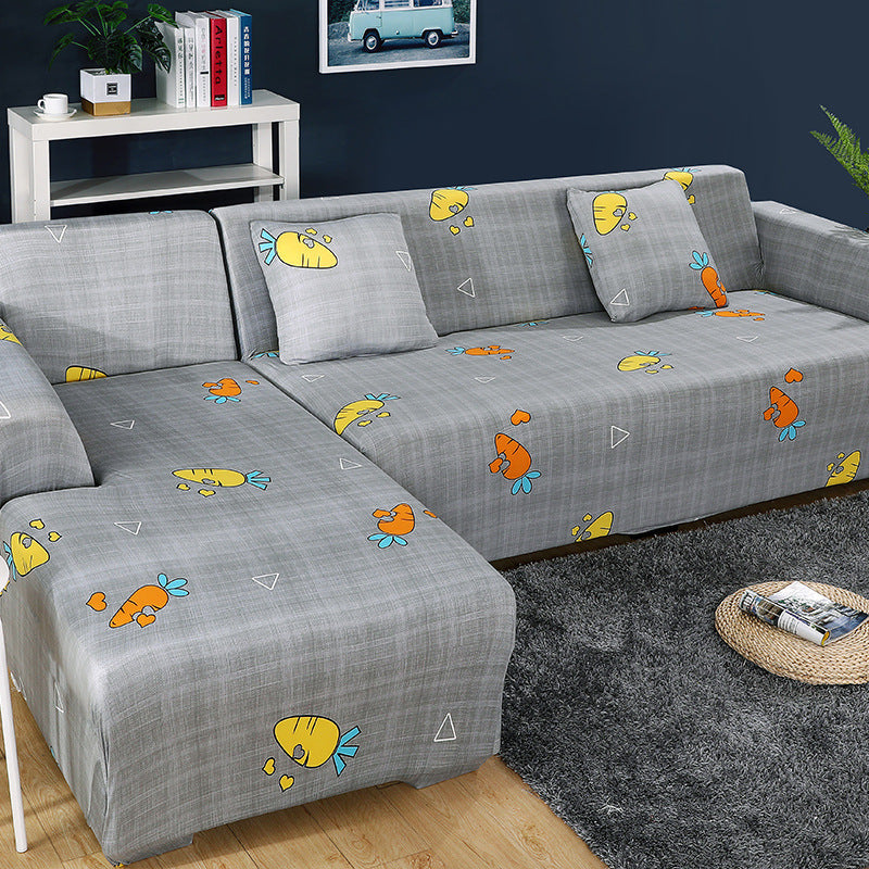 Floral Stretch Sofa Cover for Modular & L-Shape Sofas