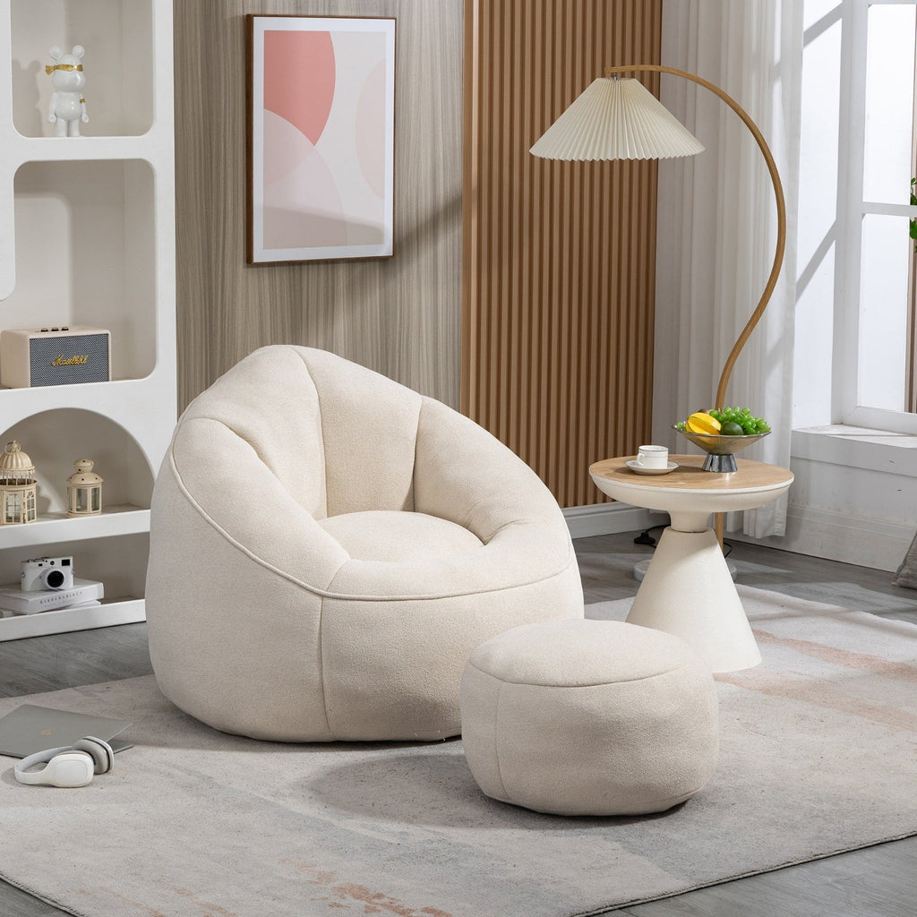 The CloudSoft Bean Bag Chair with Footrest