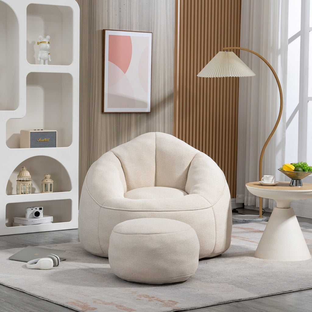 The CloudSoft Bean Bag Chair with Footrest