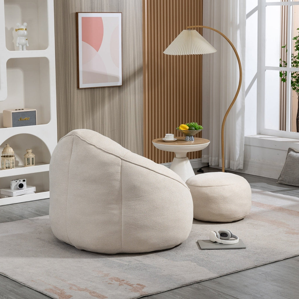 The CloudSoft Bean Bag Chair with Footrest