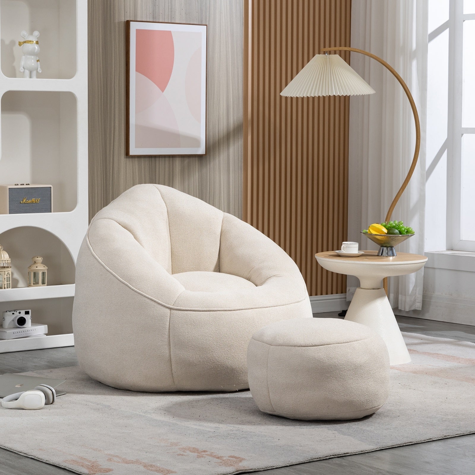 The CloudSoft Bean Bag Chair with Footrest