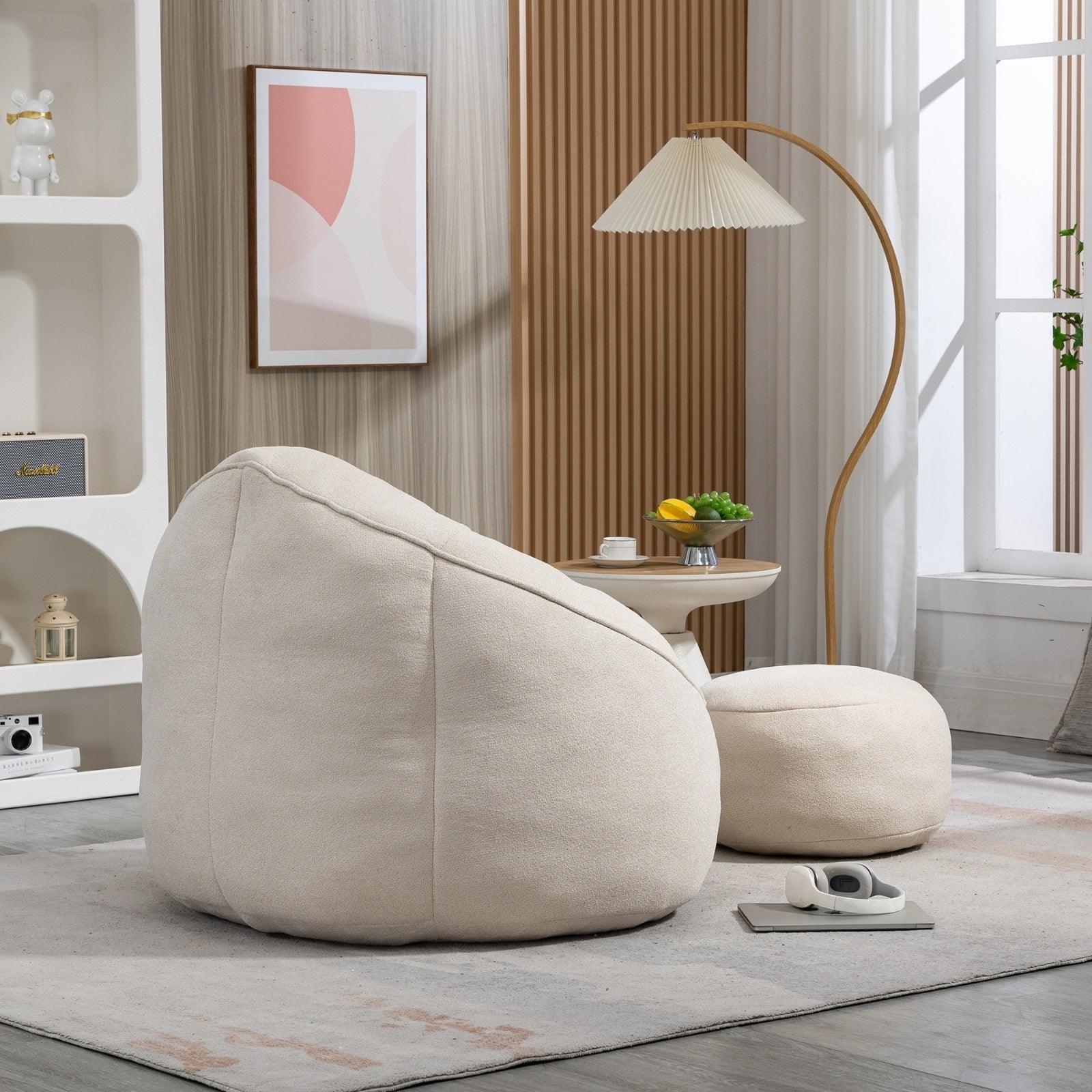 The CloudSoft Bean Bag Chair with Footrest