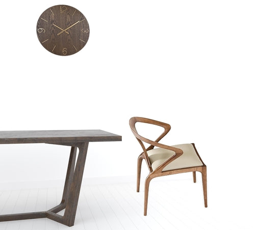 Leatherette Dining Chair with Wood Legs