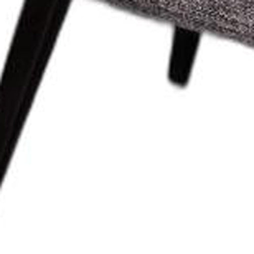 Grey Fabric Dining Chair with Wood Legs