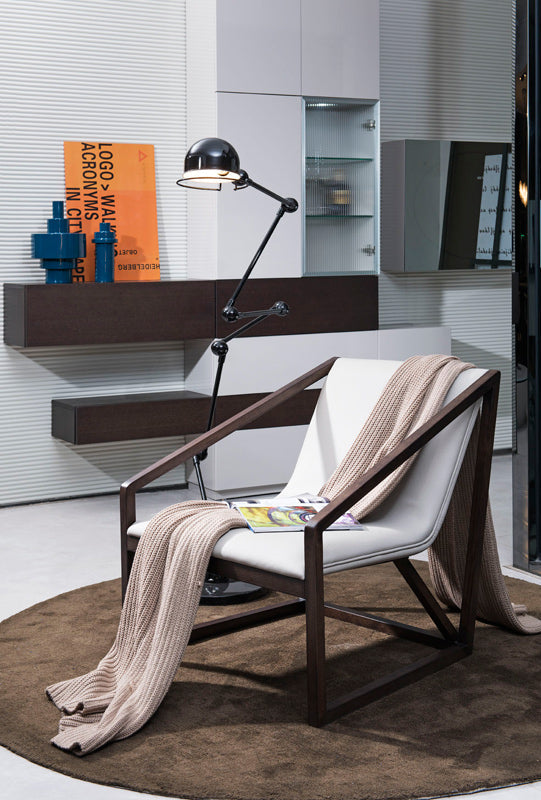 Eco Leather Lounge Chair — Grey