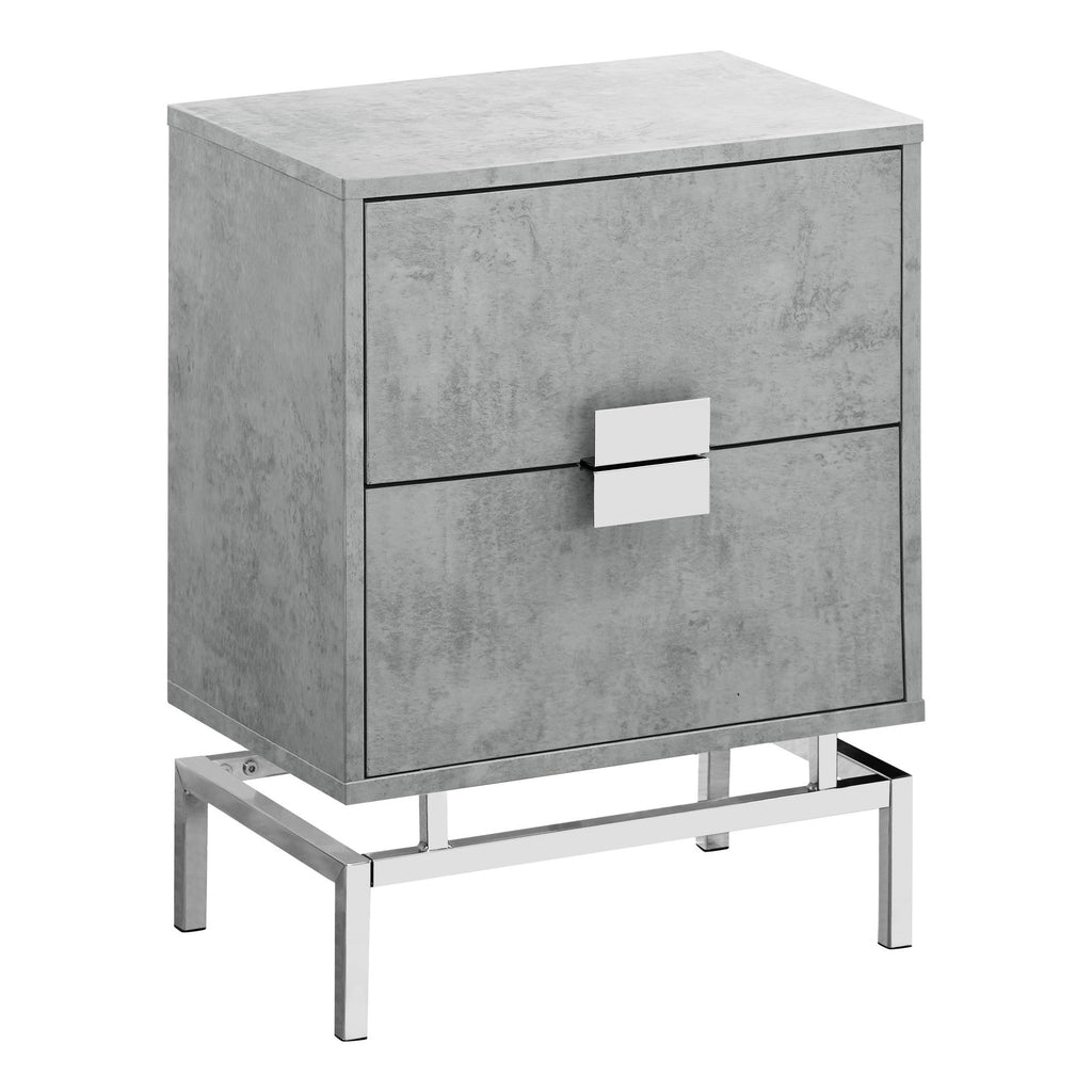 Chrome & Wood Accent Table