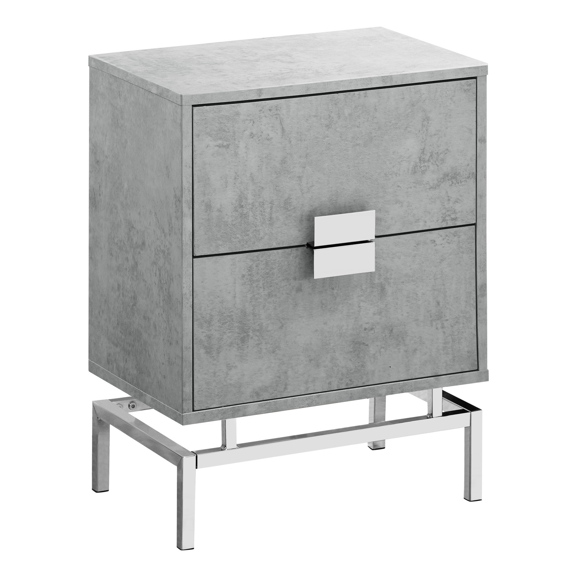 Chrome & Wood Accent Table