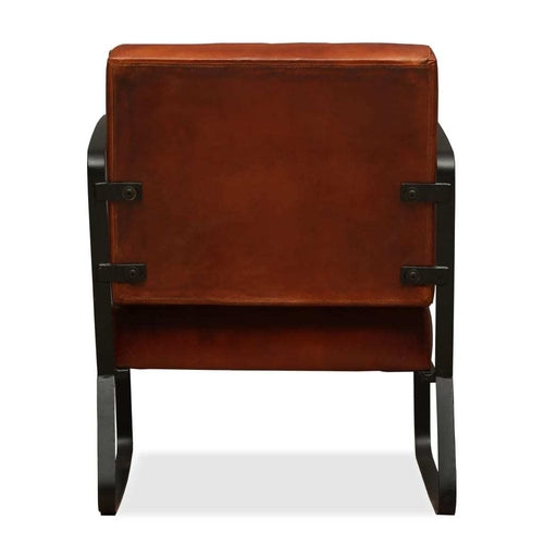 Hudson Leather Lounge Chair — Brown