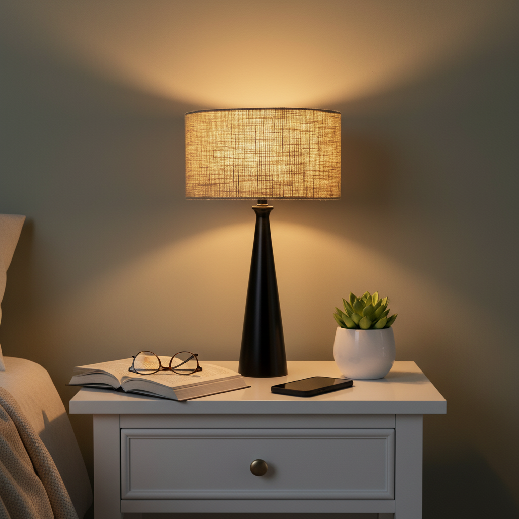 Metal Tapered Base Table Lamp