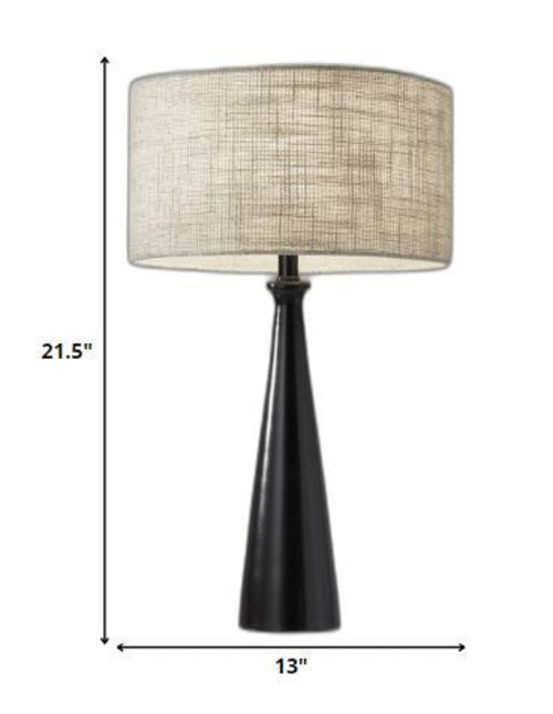 Metal Tapered Base Table Lamp