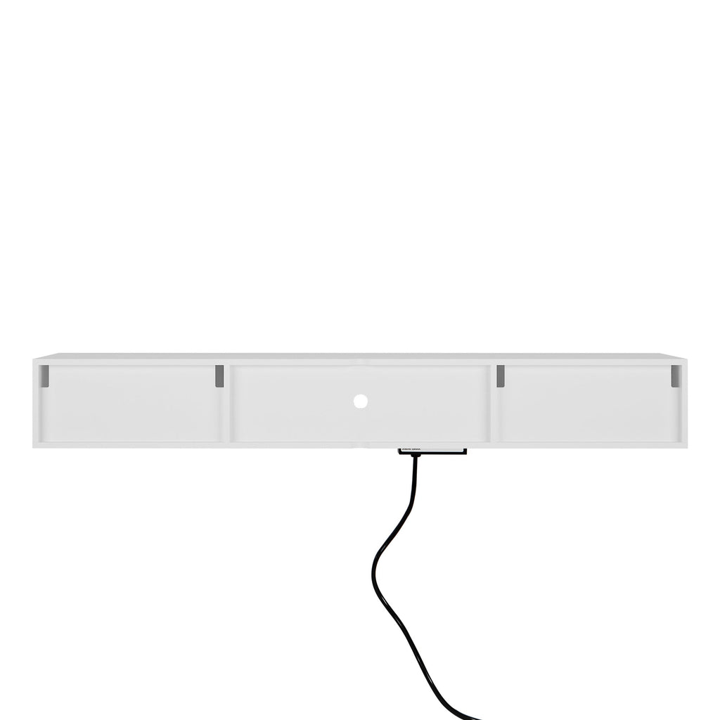 Floating TV Wall Shelf with 16-Colour LED Lights — 55–65"
