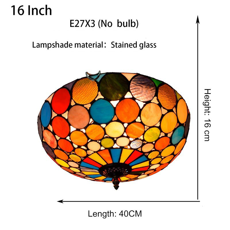 Tiffany Stained Glass Ceiling Light – 40cm