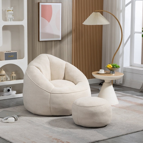 The CloudSoft Bean Bag Chair with Footrest