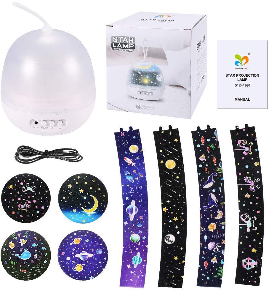 Night Light Projector  360° Rotating 8 Lighting Modes