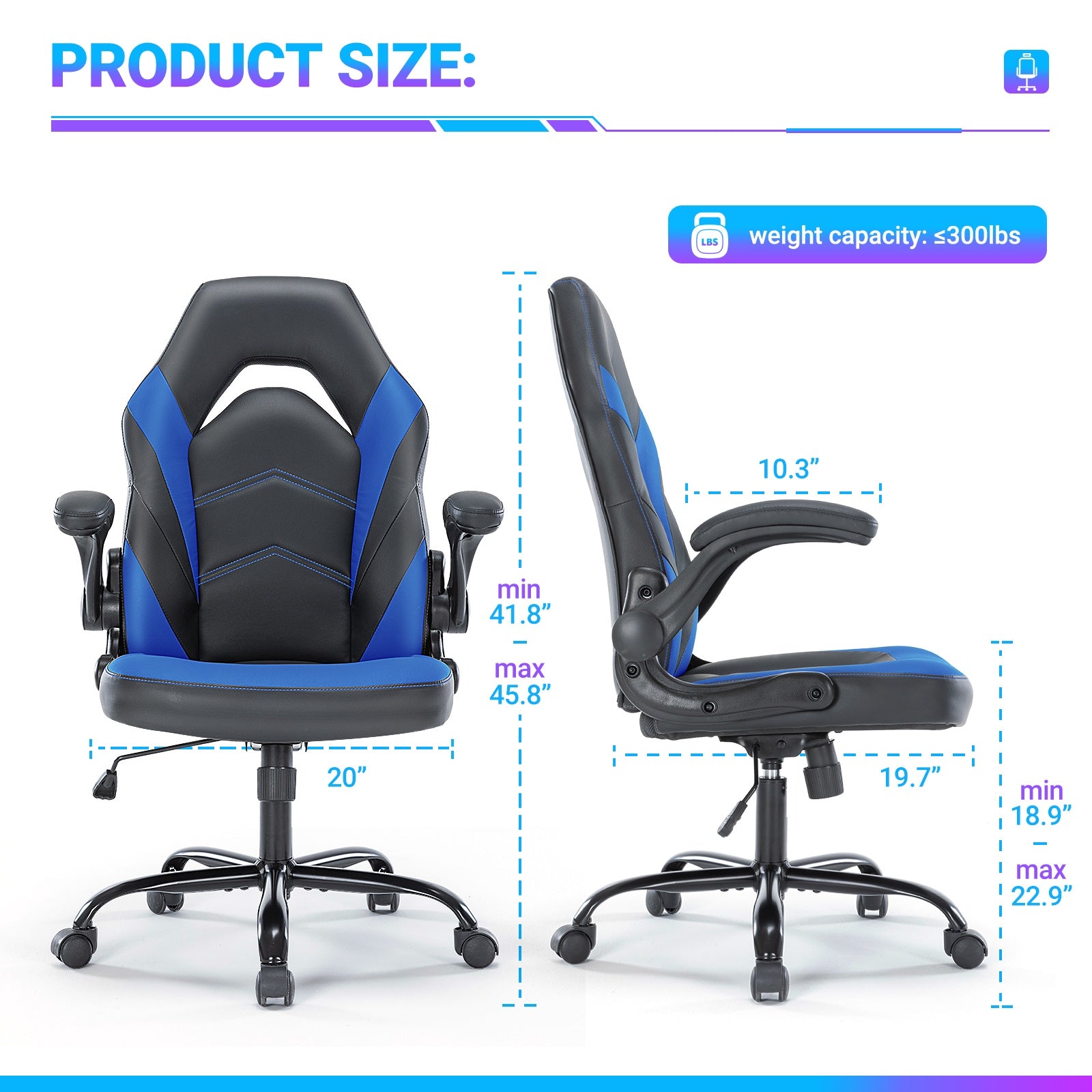 Ergonomic Gaming & Office Chair with Lumbar Support