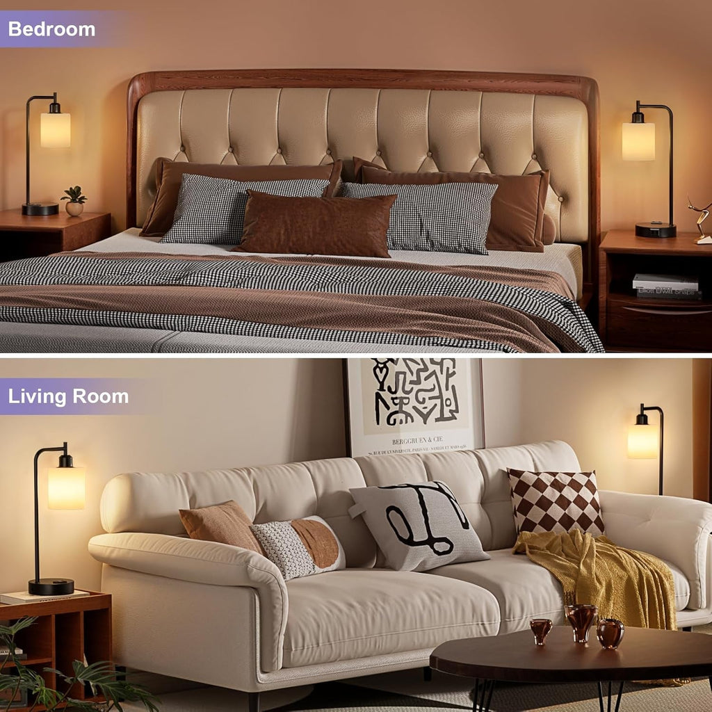 Touch Bedside Lamps with USB-C Charging