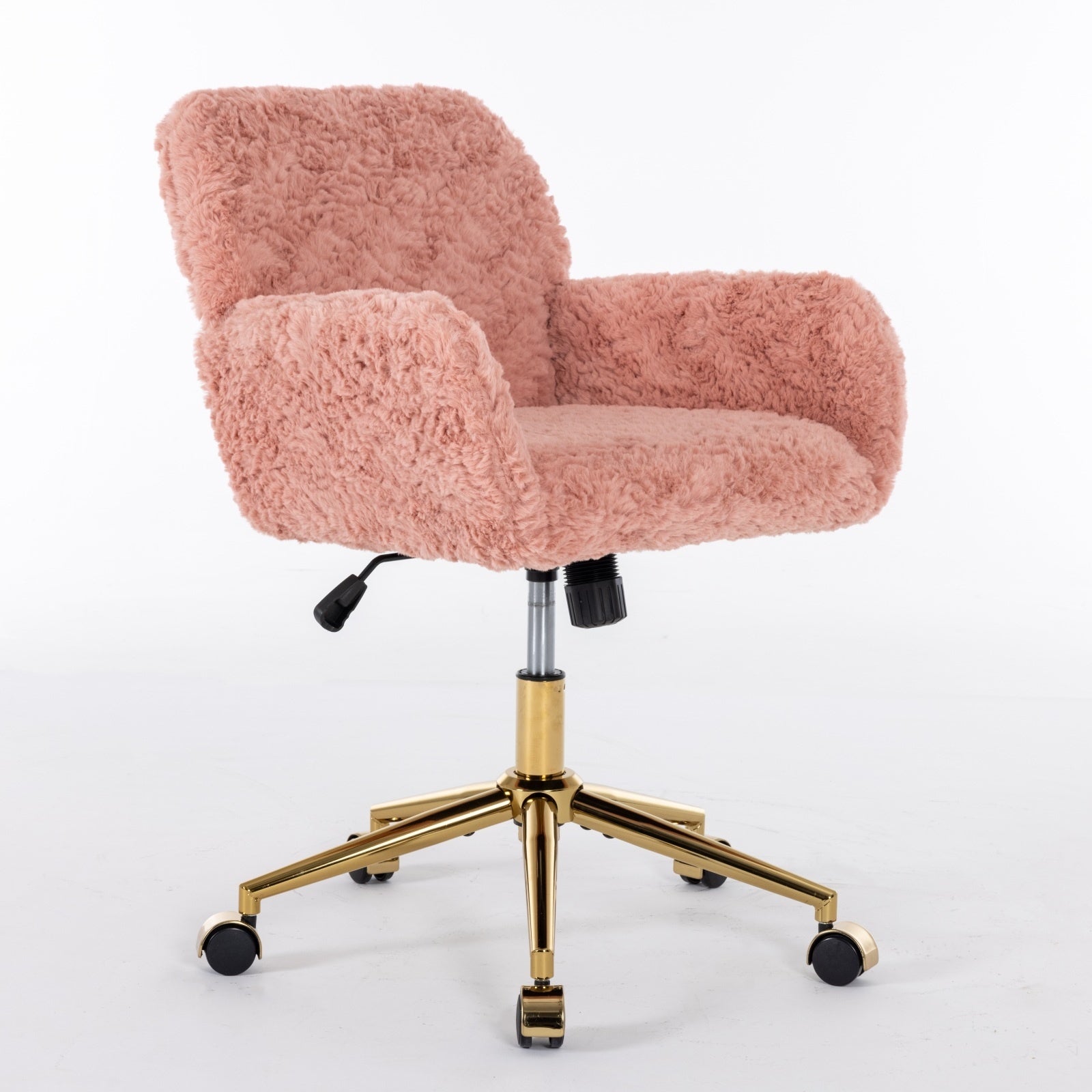 The Faux Fur Swivel Chair — Pink
