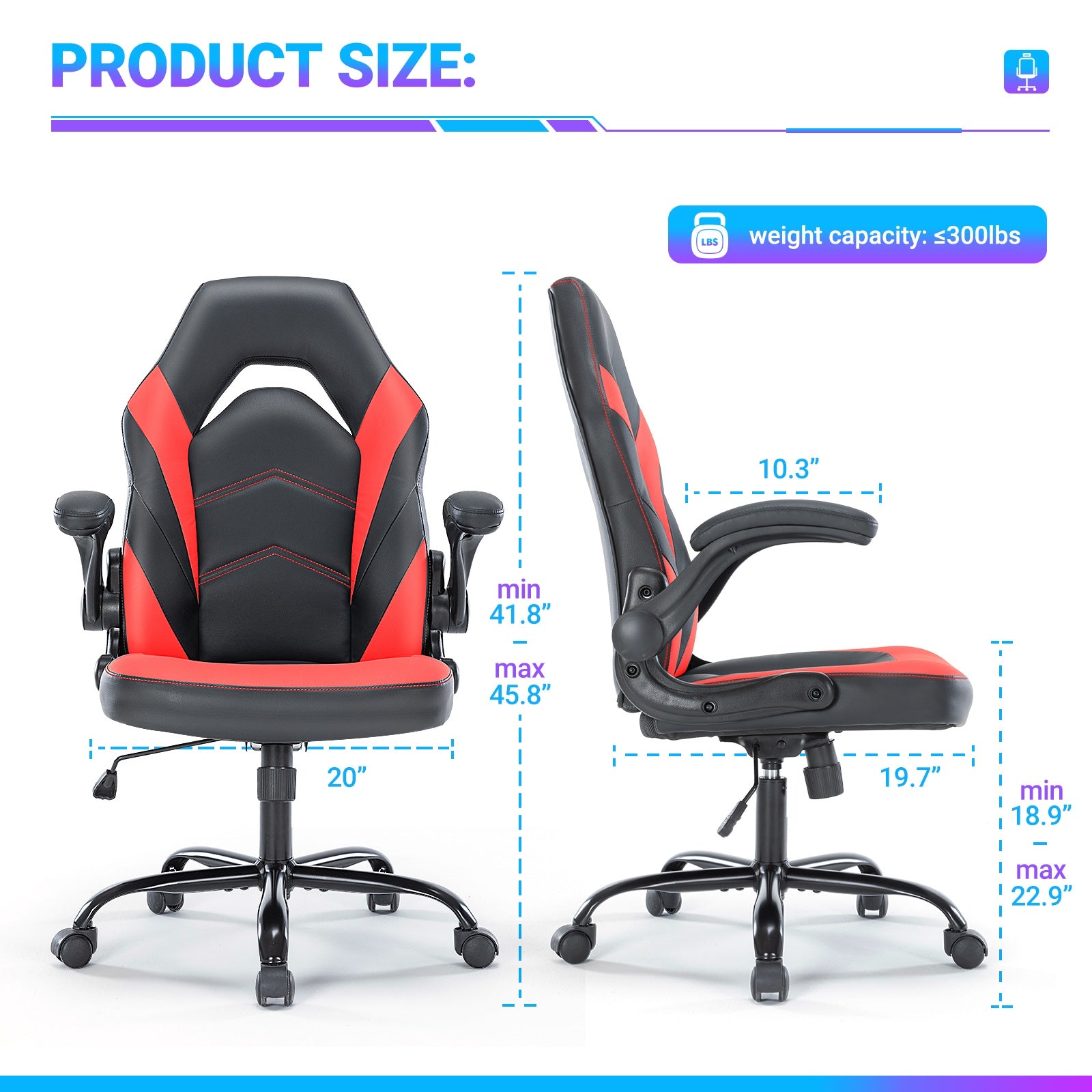 Ergonomic Gaming & Office Chair with Lumbar Support