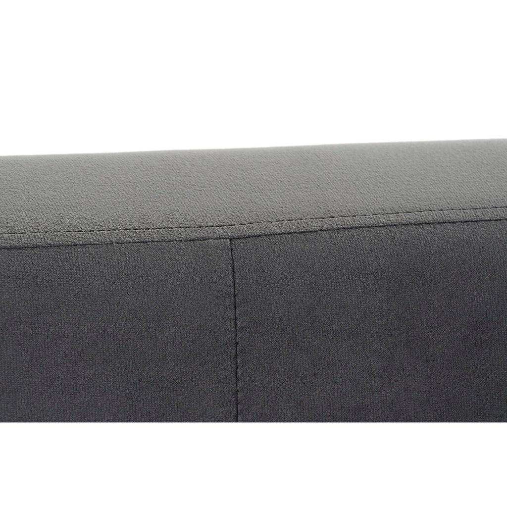 Grey Glam Sofa with Gold Metal Accents