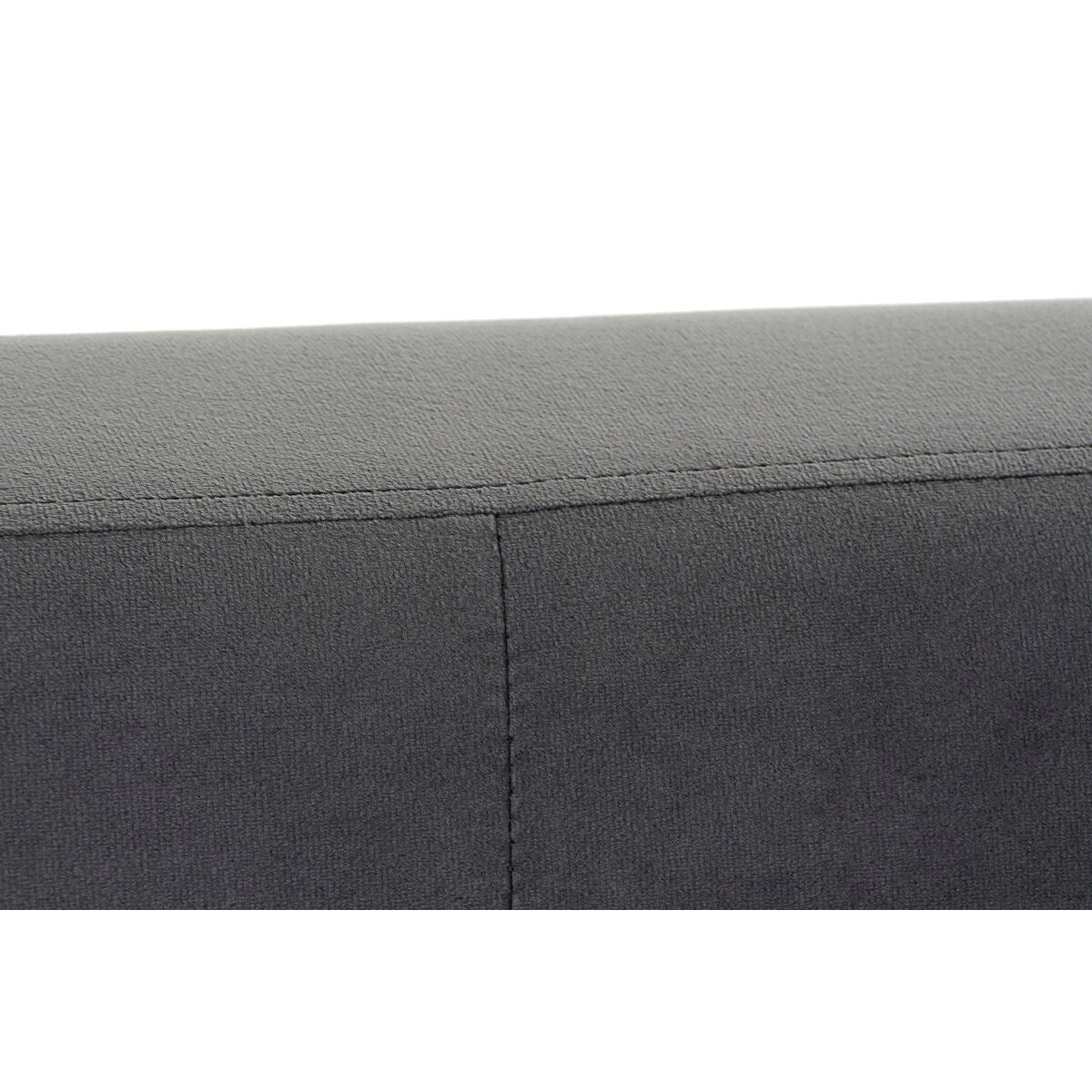 Grey Glam Sofa with Gold Metal Accents