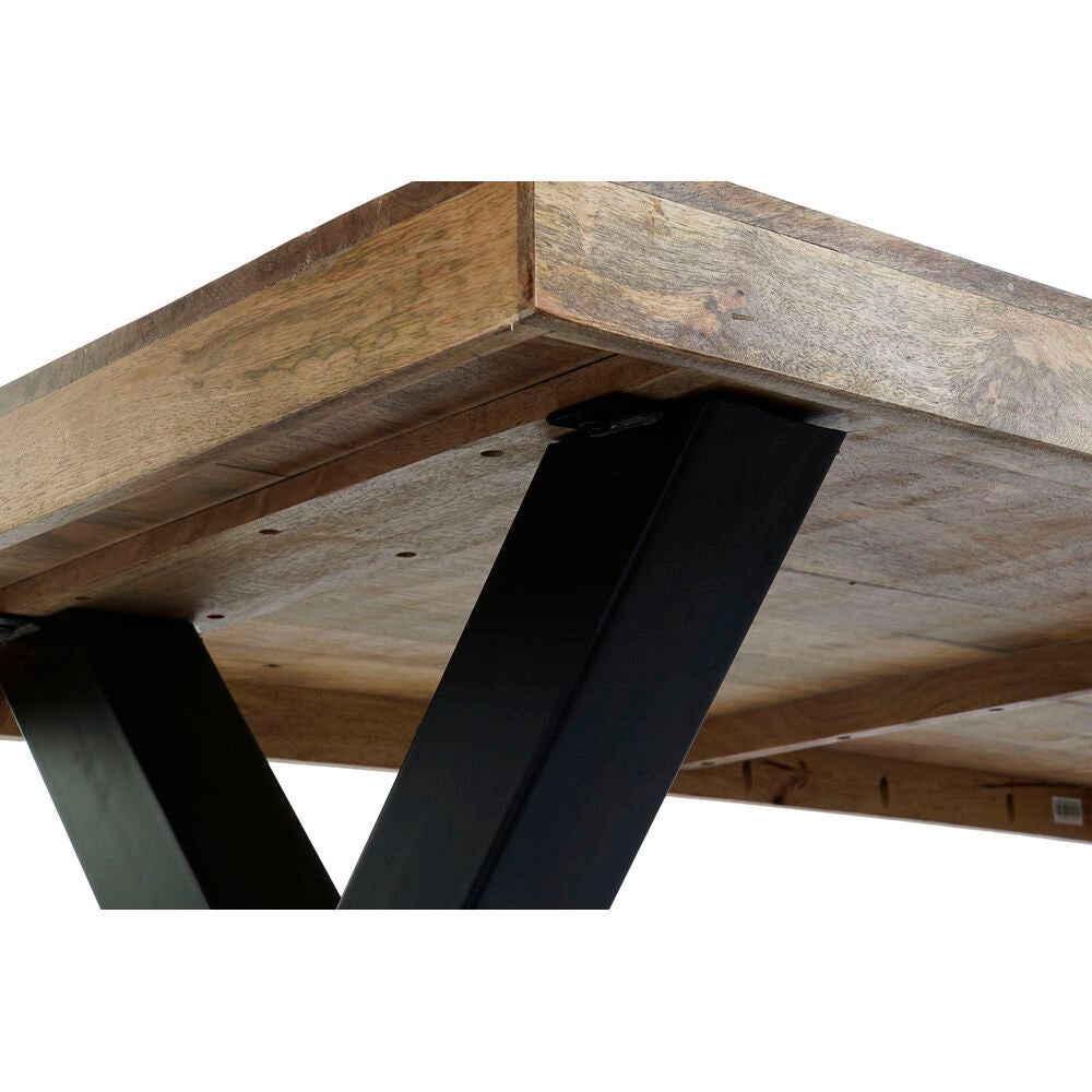 Mango Wood & Metal Dining Table