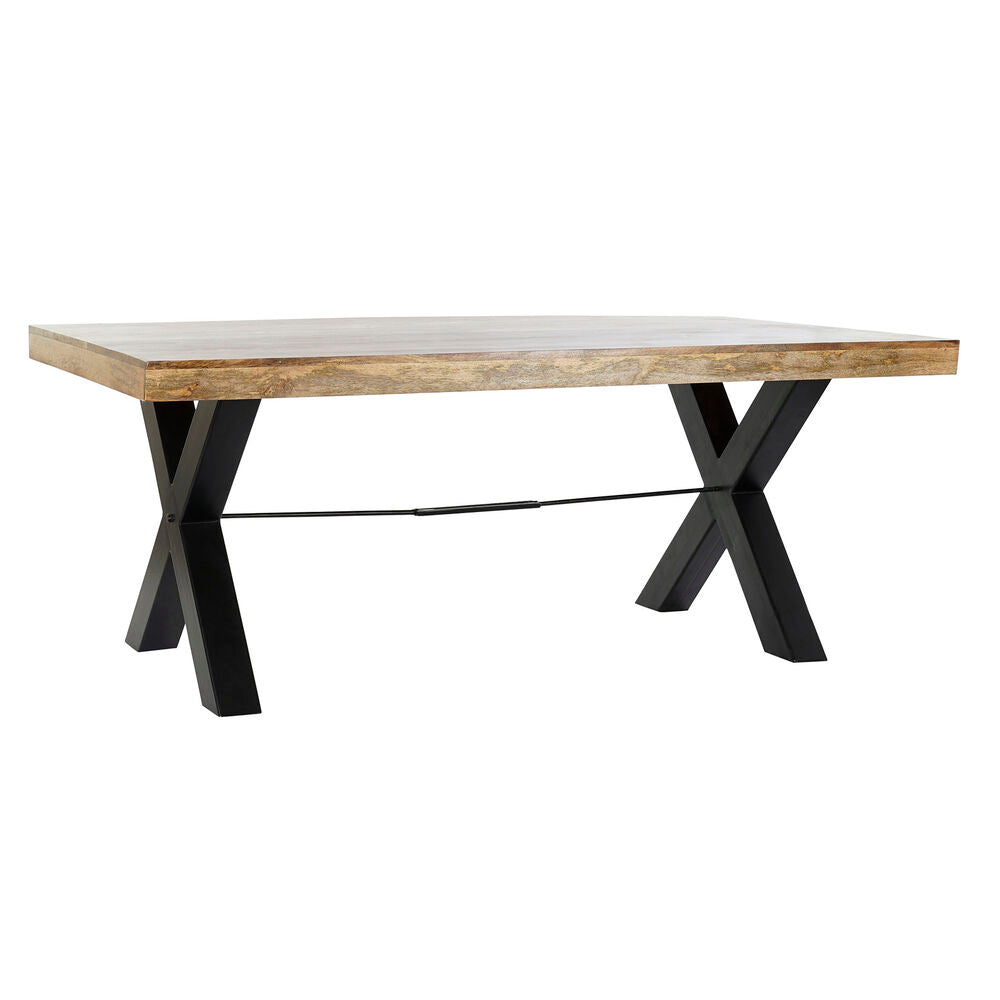 Mango Wood & Metal Dining Table