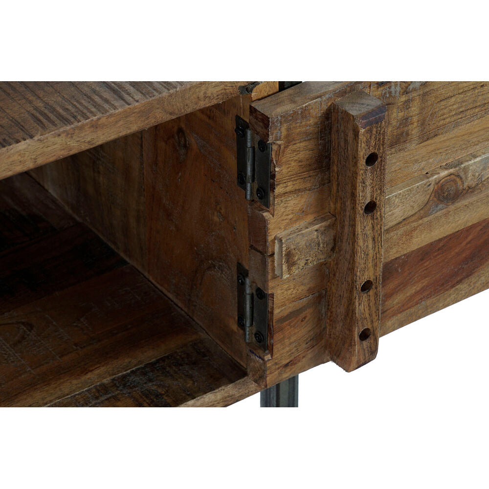 Mango Wood TV Stand with Metal Frame