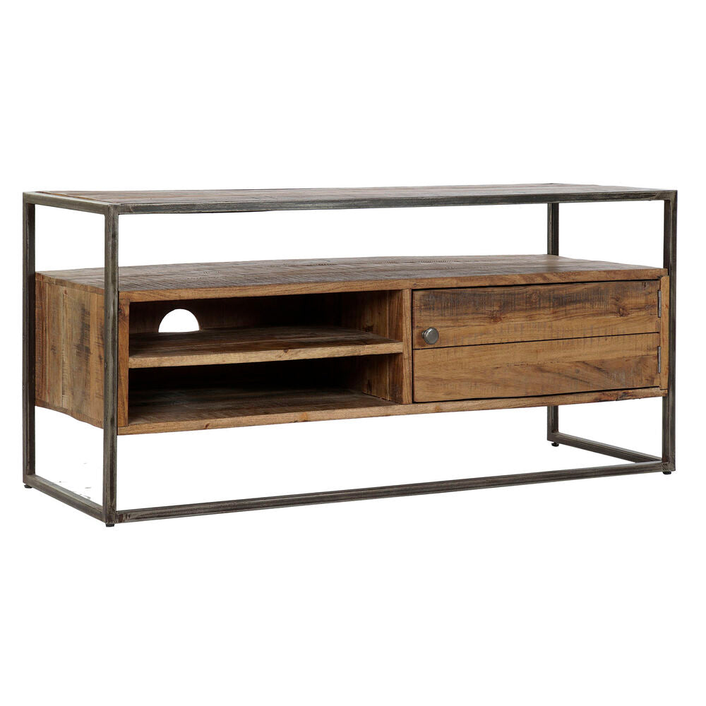 Mango Wood TV Stand with Metal Frame