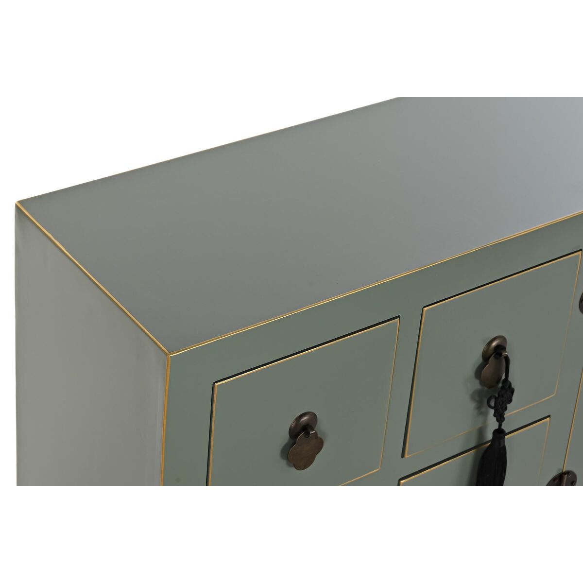 Oriental TV Unit – White, Black & Green