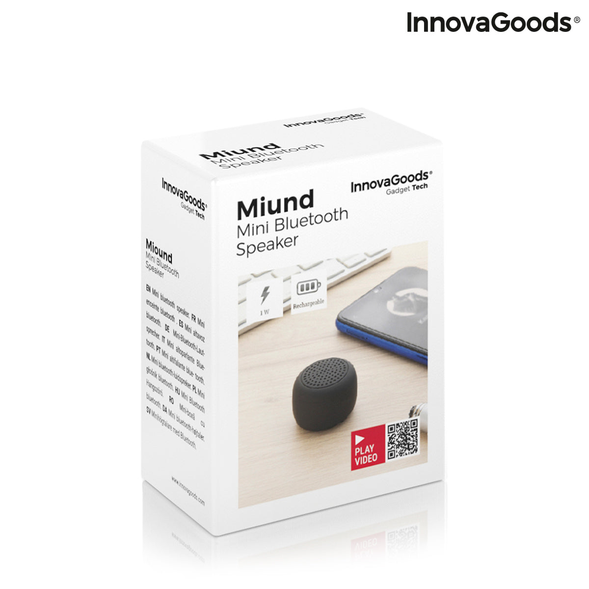 Miund Portable Bluetooth Speaker with Selfie Remote
