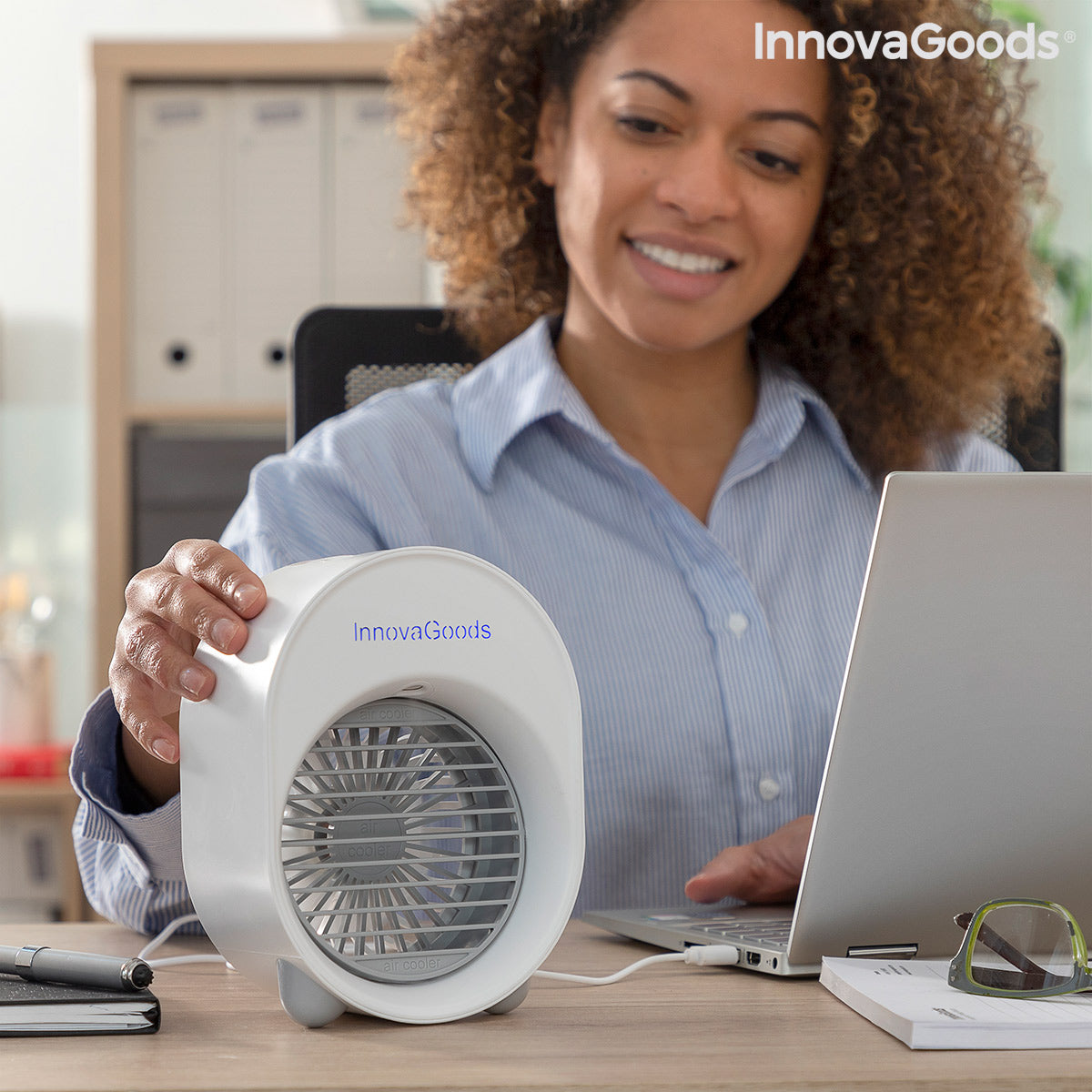 Mini Air Cooler & Humidifier with LED