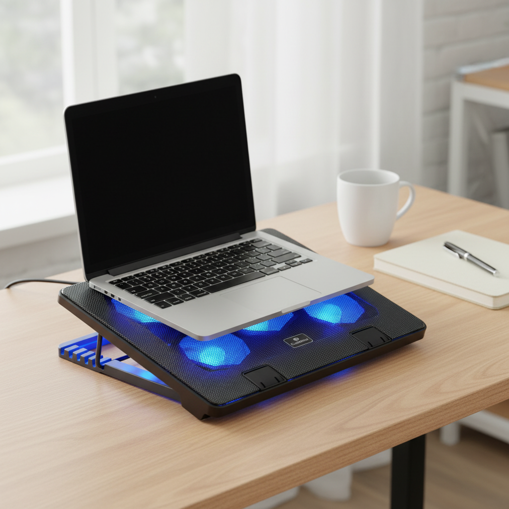 Cooling Base for a Laptop CoolBox COO-NCP17-5BL 12"-17"