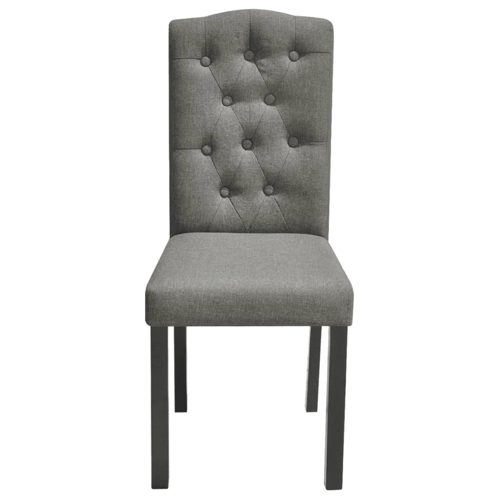 NNEVL Dining Chairs 6 pcs Grey Fabric-1
