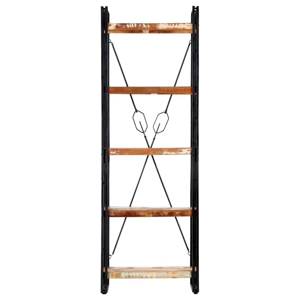 NNEVL 5-Tier Bookcase 60x30x180 cm Solid Reclaimed Wood-1