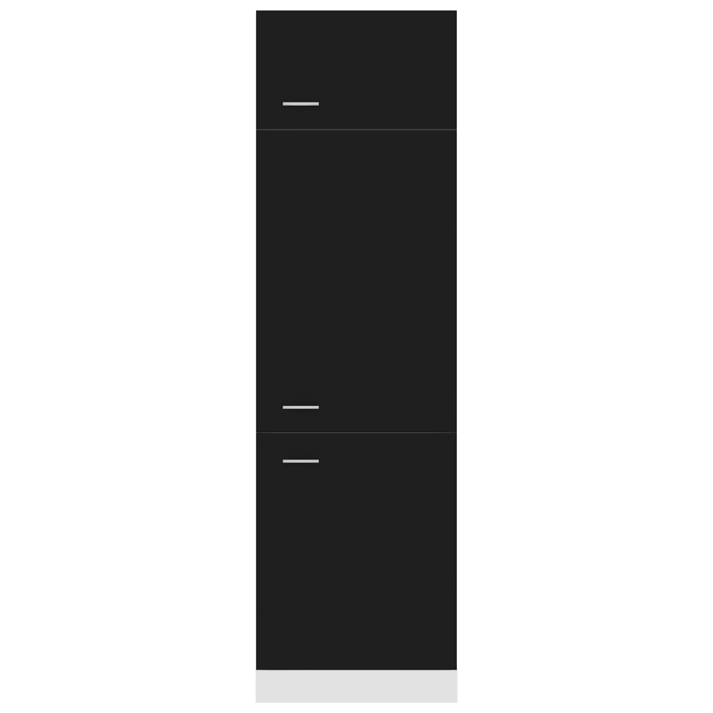 NNEVL Refrigerator Cabinet Black 60x57x207 cm Chipboard-4