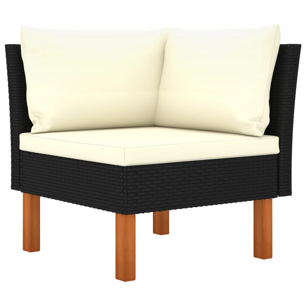 Outdoor Corner Sofas - Poly Rattan & Eucalyptus Wood