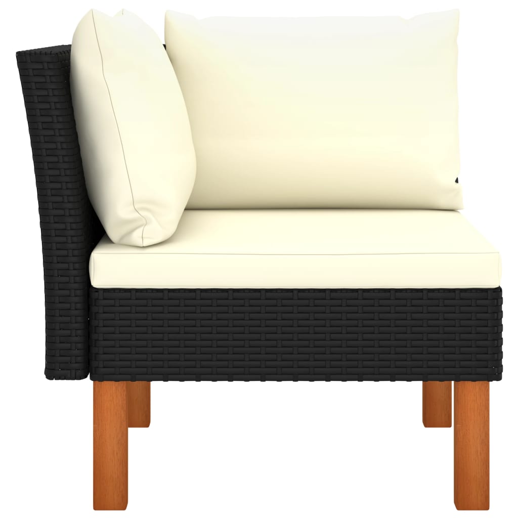 Outdoor Corner Sofas - Poly Rattan & Eucalyptus Wood