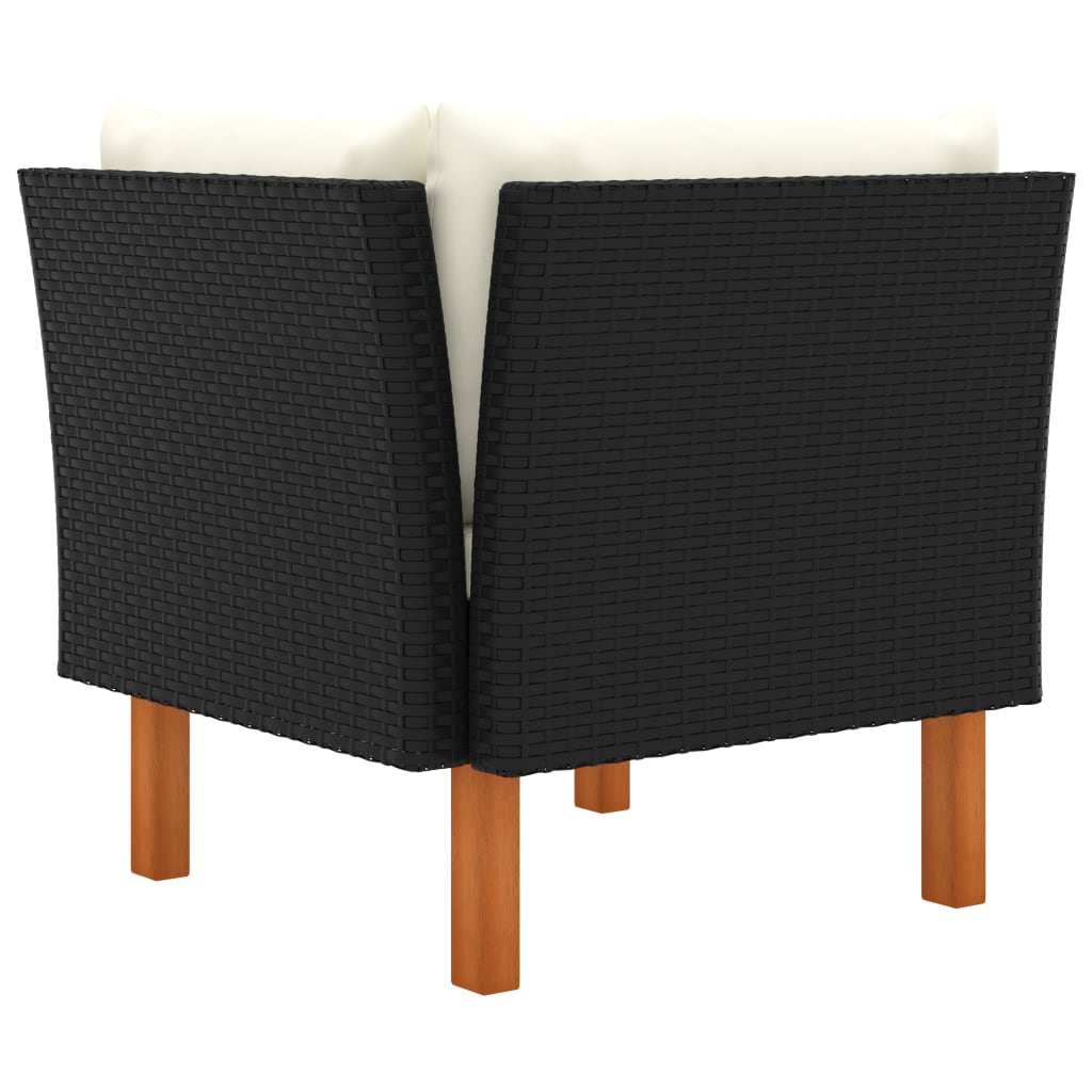 Outdoor Corner Sofas - Poly Rattan & Eucalyptus Wood