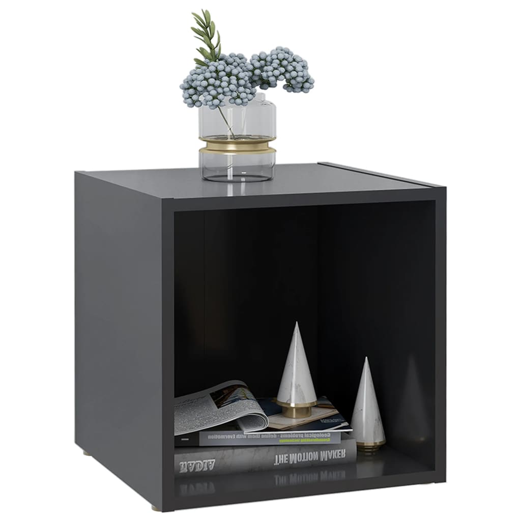 NNEVL TV Cabinets 4 pcs Grey 37x35x37 cm Chipboard-3