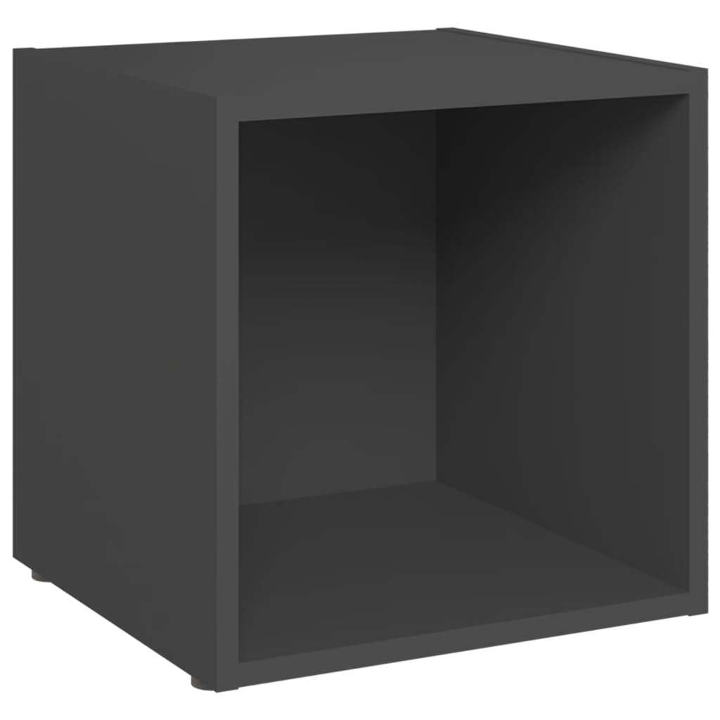 NNEVL TV Cabinets 4 pcs Grey 37x35x37 cm Chipboard-4