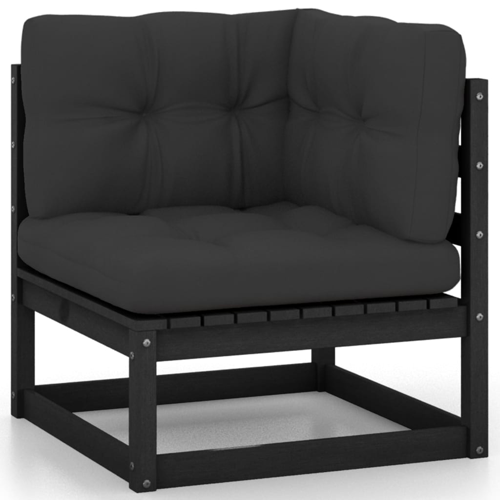 NNEVL 5 Piece Garden Lounge Set with Cushions Solid Pinewood-3