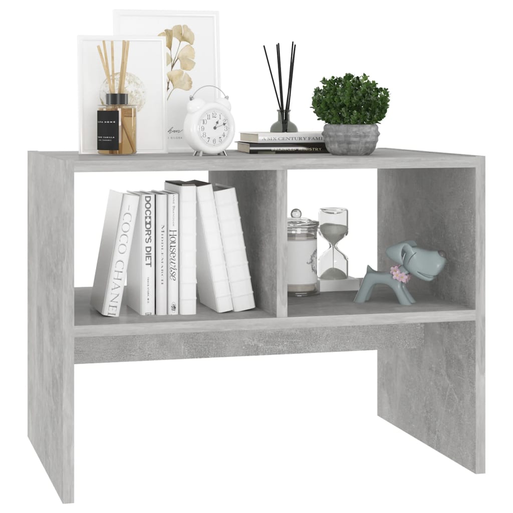 NNEVL Side Table Concrete Grey 60x40x45 cm Chipboard-2