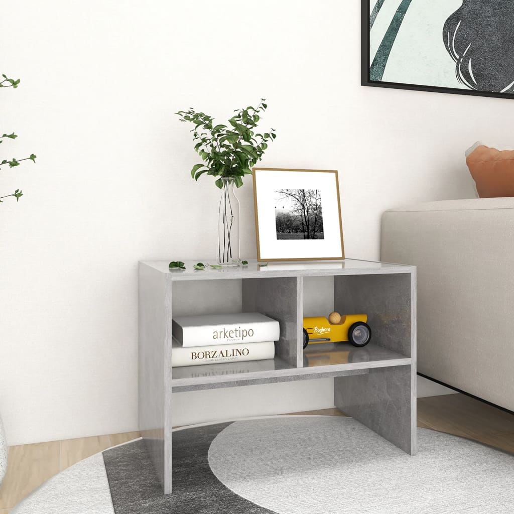 NNEVL Side Table Concrete Grey 60x40x45 cm Chipboard-0