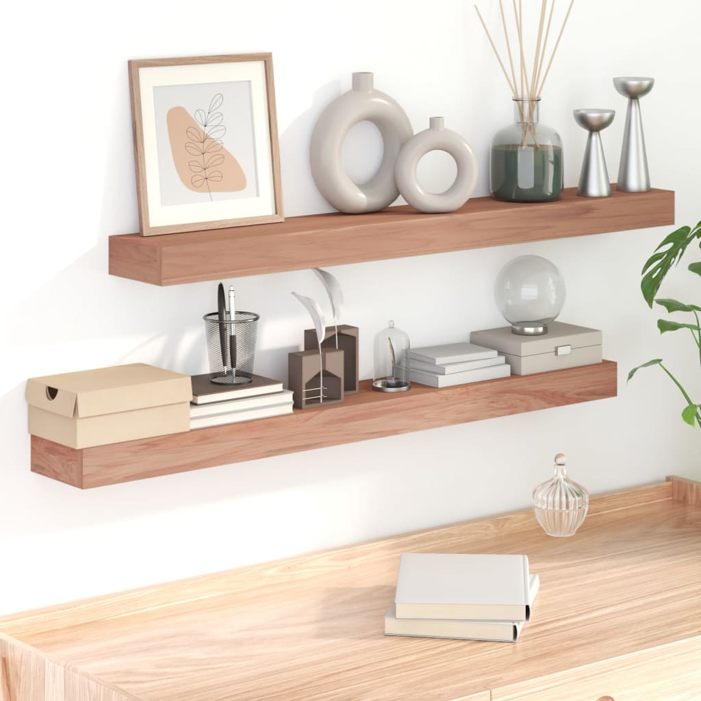 Teak Wood Wall Shelves