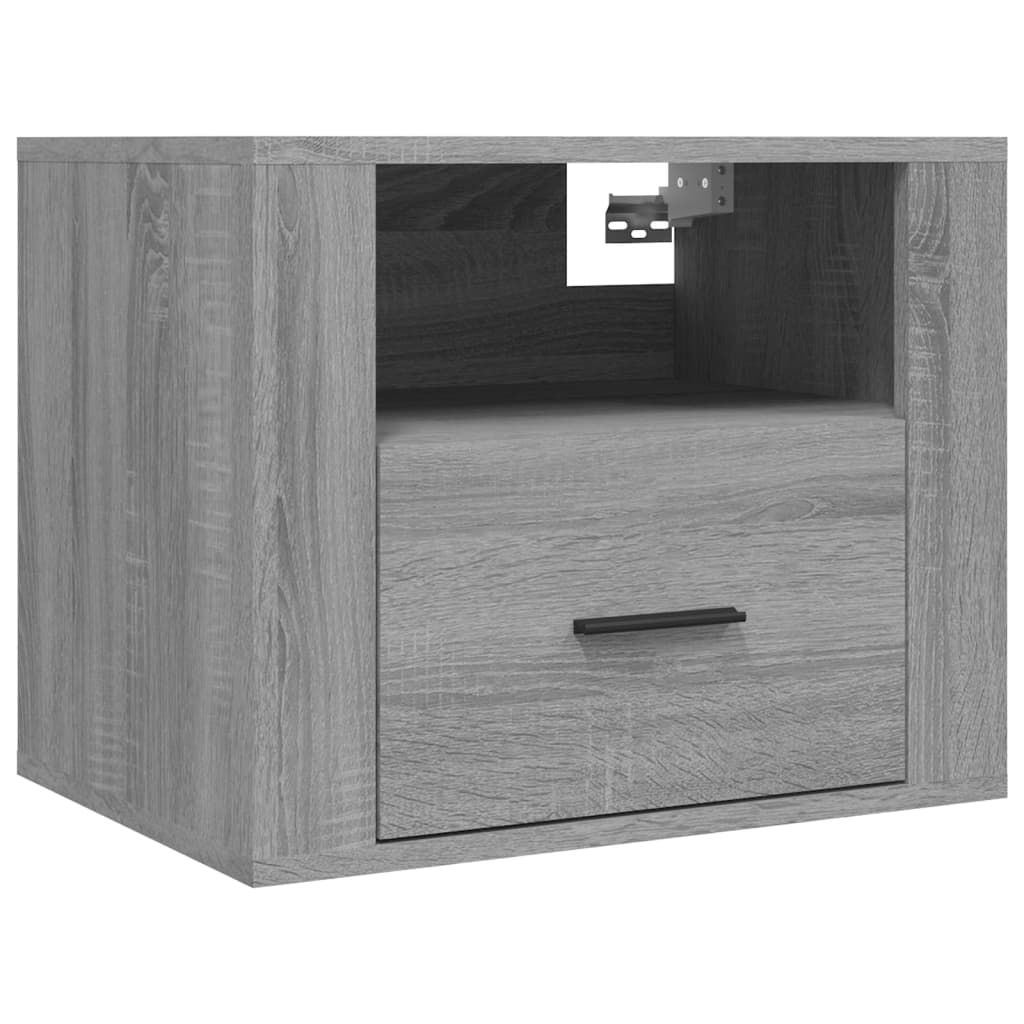 NNEVL Wall-mounted Bedside Cabinet Grey Sonoma 50x36x40 cm-1
